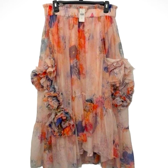 Maeve (Anthropologie) 3-D Tulle Mesh Skirt Sz M - Picture 3 of 16